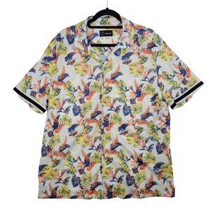 Original Use Shirt Mens XL Mesh Button Up Hawaiian Aloha Floral